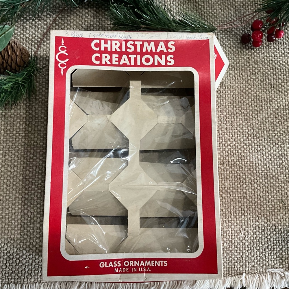 Vintage Christmas Creations Ornament Box Only MCM